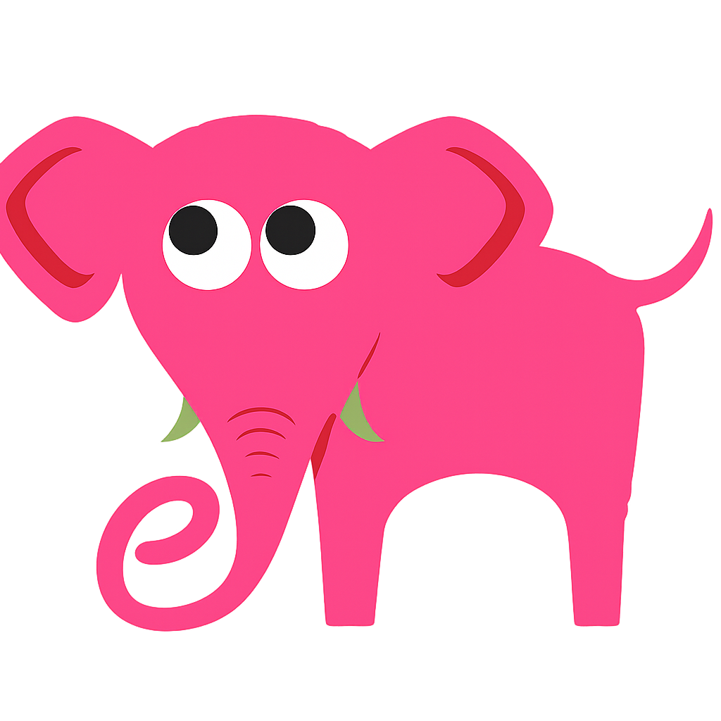 Jolly the friendly pink elephant – the Jolly Baby mascot